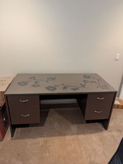 Glass top desk $40