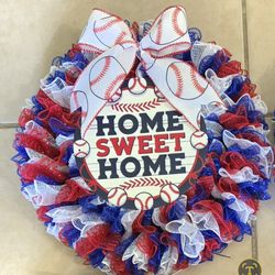 12in baseball wreath