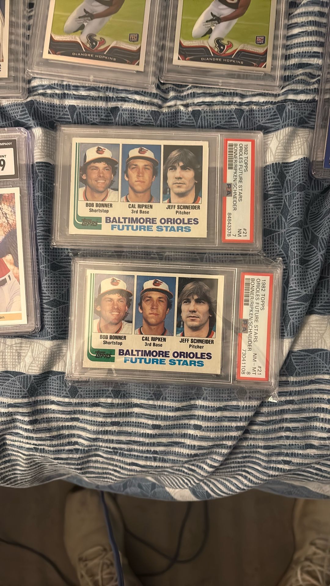 Cal Ripken Rookie Topps 21 PSA 7 And 8