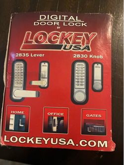 LockeyUSA 2835 Mechanical Keyless Lever Lock in a Jet Black (JB), Marine Grade