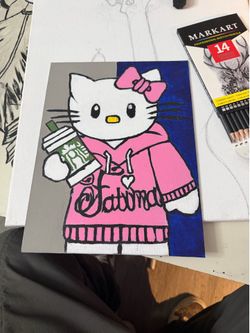 Hello kitty painting