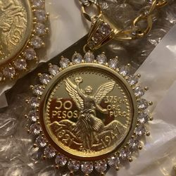 Gold Plated Centenario Pendant