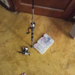 Speed Stick Fishing Pole With 2 Speed Spin Reels