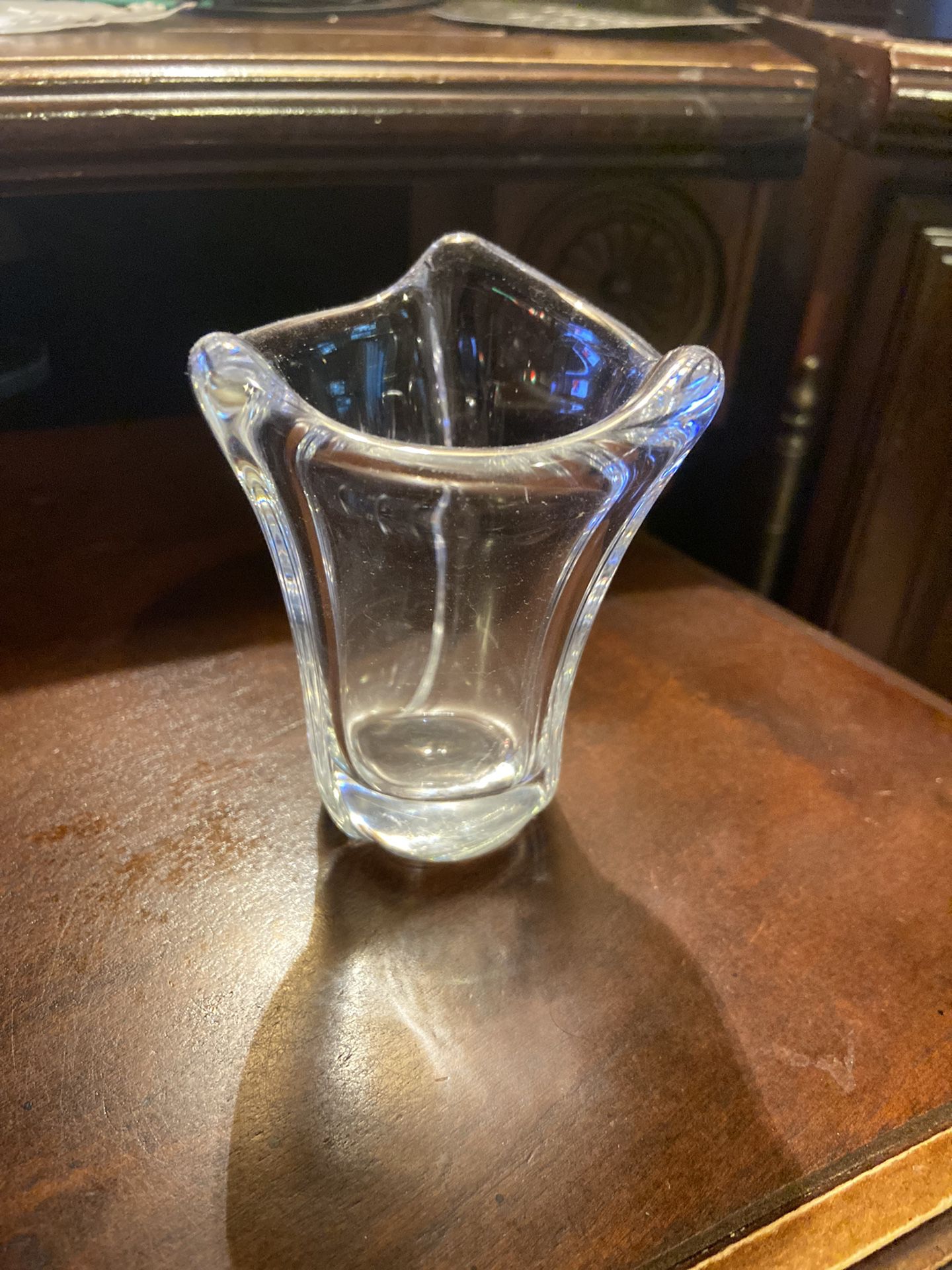 Heavy Glass Crystal Shot Glass Antique