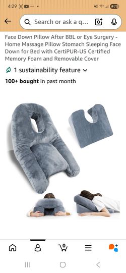 Facedown pillow for eye surgery