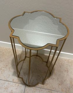 Gold Mirror Accent Table