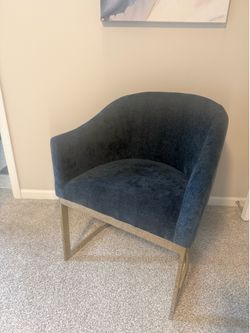 Blue/ gold chair