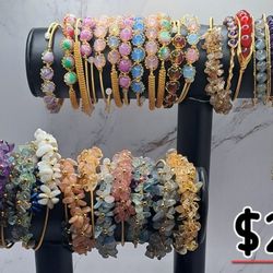 Open House: Real Crystal Bracelets, Keychains,  And Hair Accessories 