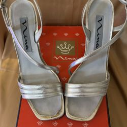 NINA • Silver Strap (Vintage) Size 9    * SALE* 