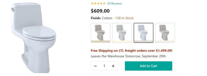 TOTO 1 Piece Toilet With E-max Flush System All Together Soft close Seat Included