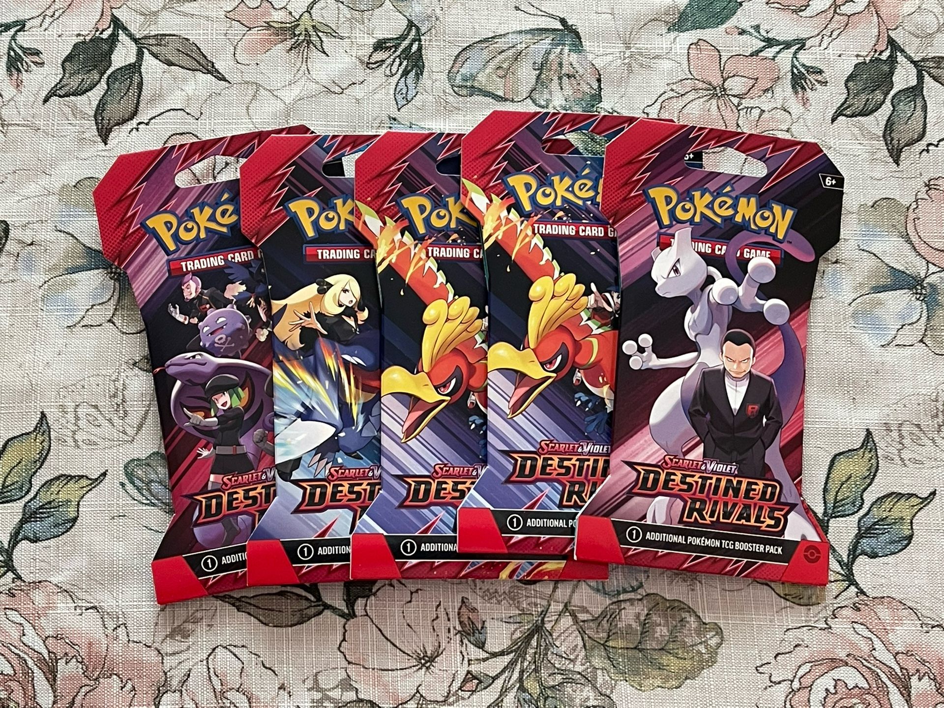 Pokemon Destined Rivals Booster Pack (Lot Of 5)