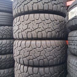 4 used Tires 33x12.50r17 RT 🤑free Installation and balance ‼️ 👌 