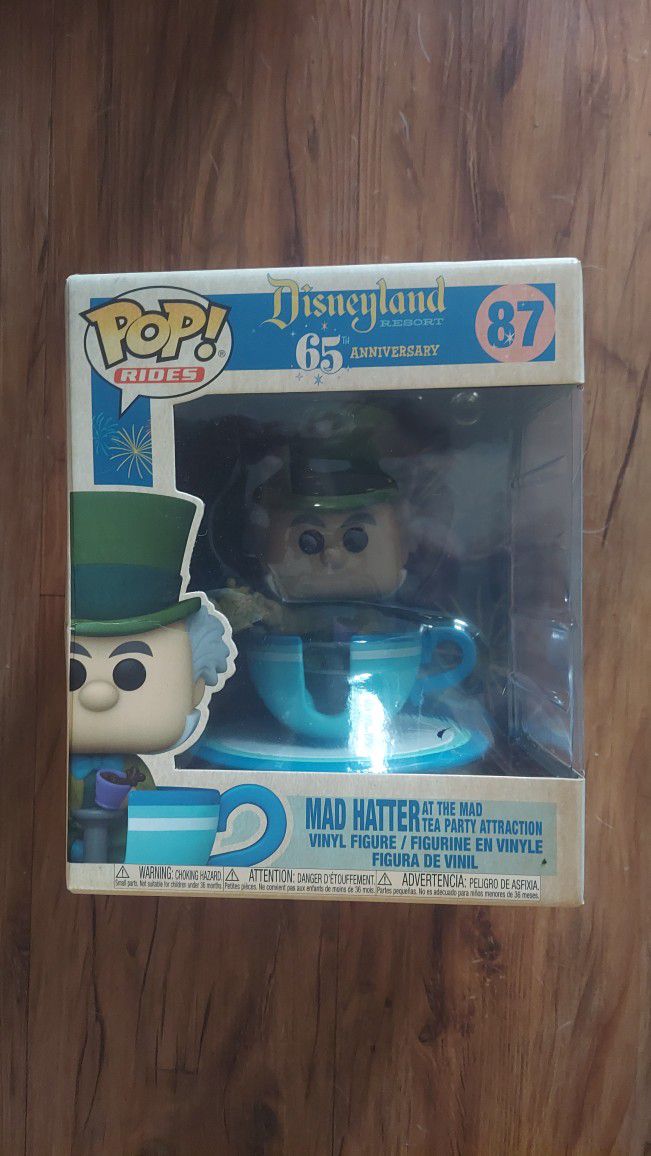 Funko Pop Rides Disneyland Mad Hatter At The Mad Tea Party