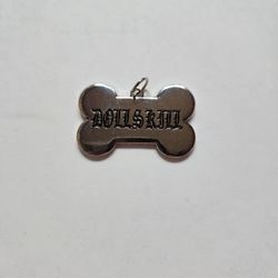 Dolls Kill Silver Dog Bone Necklace Charm 