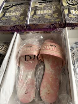 Christian Dior Dway Slide Sandals Pink