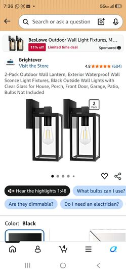 Black Outdoor Wall Lanterns