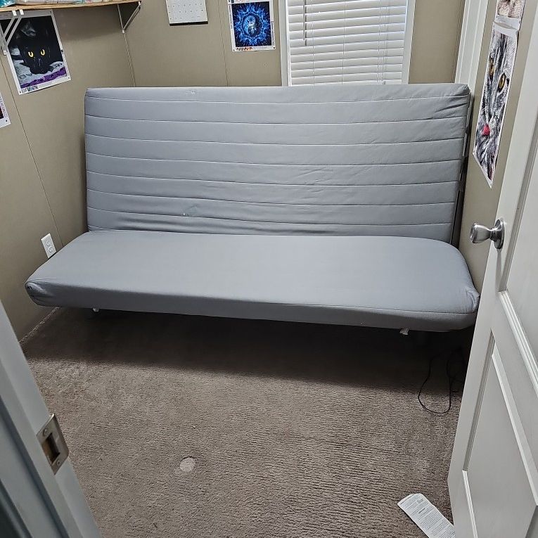 Futon  (Gray) 56" W × 77" L × 15" H