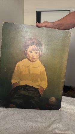 Oil young boy painting