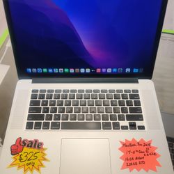 MacBook Pro 2015 15" Retina Intel Core i7-4th , 16gb Ram, 256gb SSD, macOS Monterey, Microsoft Office,  Charger . $90 worth of Microsoft Off
