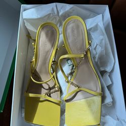 Bottega Venetia Yellow Heels