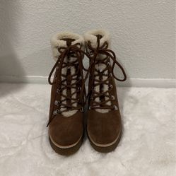 Steve Madden Marcel Faux Shearling Wedge Ankle Boot