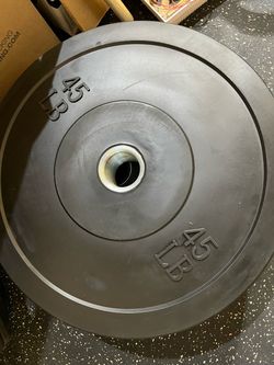 45 & 25 LB Rubber Bumper Weight Plates Pair