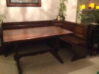 Dining table with compartments