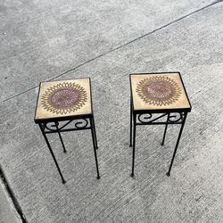 2 side tables/pot holders $29
