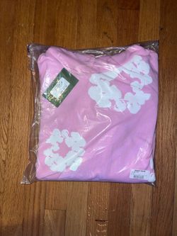 Size Medium pink/white Denim tears Hoodie Sp5der on listings