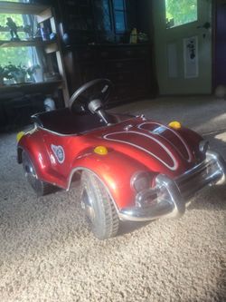Vintage Kids Pedal Car Red Ride-On
