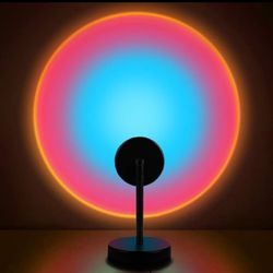 Sunset Lamp Projector Rainbow Light 10W LED Projection Night Light Mood Decor