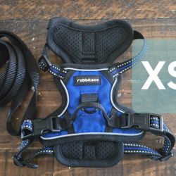 NEW RABBITGOO SIZE XS no Pull Reflective Harness And Leash