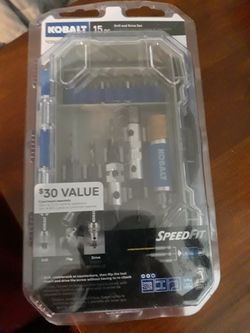 New Kobalt 15pc. Speed fit drill and drive set