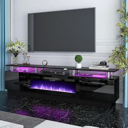 TV Stand (2-tier TV Console Stand) - NO Fireplace