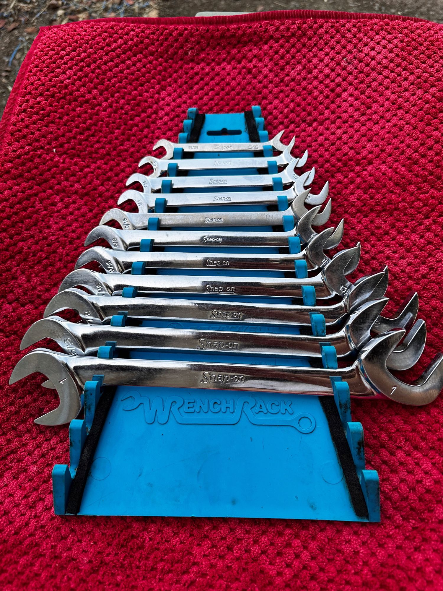 Snap-On Tools USA 11pc 4-Way Angle Head Open End Wrench Set 1”-5/16”