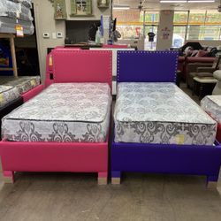 Twin Bed With Mattress 
