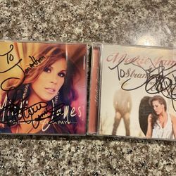 (2) Mickie James Hand Signed CD’s- Somebody’s Gonna Pay, Strangers And Angels.