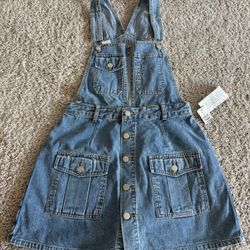 Brand New Squeeze Denim Skirtall / Overalls Dress – Size 9/10