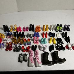 Barbie Bratz Monster High Doll Shoe Lot 