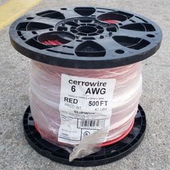 Spool Wire. 500ft #6 Gauge Copper Wire (new)