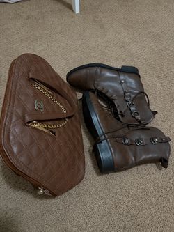 Stylish Women's Brown Combat Boots