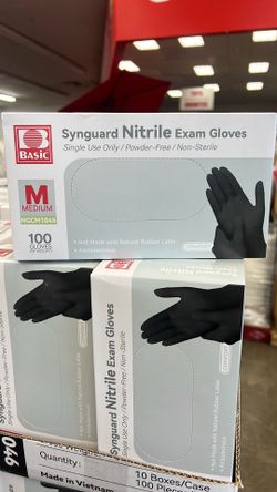 Nitrile exam gloves