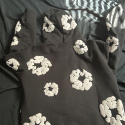 Denim tears hoodie size medium black and white 