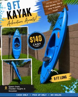 🚣 ADVENTURE AWAITS — 9 FT KAYAK! 🌊☀️