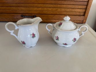 Porcelain Cream and sugar