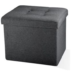 Ottoman Storage [NEW] Ottoman Foot Rest Stool Foldable Bench with Storage Student Dormitory Bedroom and Entryway 17 X 13 X 13