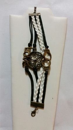 Leather Strand Charm Bracelet