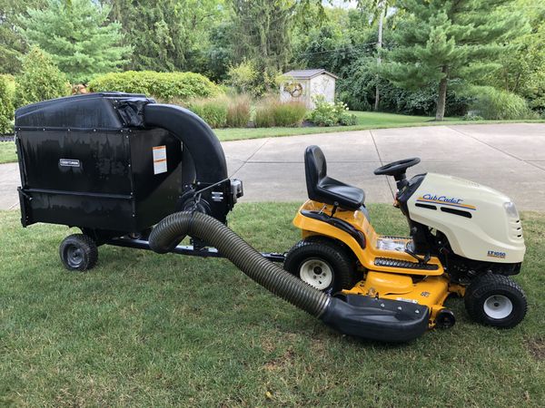 leaf vacuum for riding lawn mower