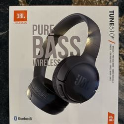 JBL Tune 510BT Wireless Bluetooth On-ear Headphones, Black