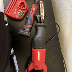 Reciprocating Saw And Milwaukee M12 Cordless Electric 3/8in. Ratchet